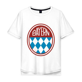 Мужская футболка хлопок Oversize с принтом Бавария (2) в Петрозаводске, 100% хлопок | свободный крой, круглый ворот, “спинка” длиннее передней части | bayern | байрен | фк bayern | фк баварии | фк байрен | футбол | футбол бавария | футбольный клуб bayern