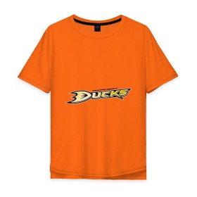 Мужская футболка хлопок Oversize с принтом Anaheim Ducks Selanne в Петрозаводске, 100% хлопок | свободный крой, круглый ворот, “спинка” длиннее передней части | anaheim ducks | nxl | калифорния | нацинальная лига | нхл | сша | хокей | хоккей