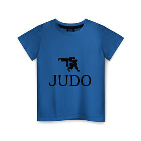 Детская футболка хлопок с принтом Дзюдо в Петрозаводске, 100% хлопок | круглый вырез горловины, полуприлегающий силуэт, длина до линии бедер | Тематика изображения на принте: дзюдо