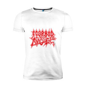Мужская футболка премиум с принтом Morbid Angel в Петрозаводске, 92% хлопок, 8% лайкра | приталенный силуэт, круглый вырез ворота, длина до линии бедра, короткий рукав | Тематика изображения на принте: death metal