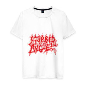 Мужская футболка хлопок с принтом Morbid Angel в Петрозаводске, 100% хлопок | прямой крой, круглый вырез горловины, длина до линии бедер, слегка спущенное плечо. | death metal