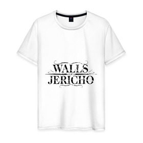 Мужская футболка хлопок с принтом Walls Jericho в Петрозаводске, 100% хлопок | прямой крой, круглый вырез горловины, длина до линии бедер, слегка спущенное плечо. | 