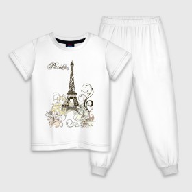 Детская пижама хлопок с принтом Paris (2) в Петрозаводске, 100% хлопок |  брюки и футболка прямого кроя, без карманов, на брюках мягкая резинка на поясе и по низу штанин
 | Тематика изображения на принте: башня | париж | парижане | франция | французский | французы | эйфелева