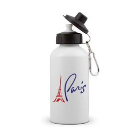 Бутылка спортивная с принтом Paris (3) в Петрозаводске, металл | емкость — 500 мл, в комплекте две пластиковые крышки и карабин для крепления | france | paris | европа | париж | франция | французский | эйфелева башня
