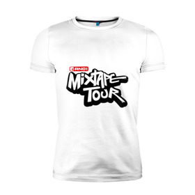 Мужская футболка премиум с принтом AND1 Mixtape tour в Петрозаводске, 92% хлопок, 8% лайкра | приталенный силуэт, круглый вырез ворота, длина до линии бедра, короткий рукав | mixtape tour | баскетбольный тур | микстейп тур