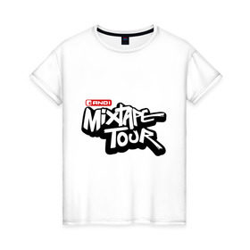 Женская футболка хлопок с принтом AND1 Mixtape tour в Петрозаводске, 100% хлопок | прямой крой, круглый вырез горловины, длина до линии бедер, слегка спущенное плечо | mixtape tour | баскетбольный тур | микстейп тур