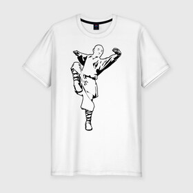 Мужская футболка премиум с принтом Кунг-фу в Петрозаводске, 92% хлопок, 8% лайкра | приталенный силуэт, круглый вырез ворота, длина до линии бедра, короткий рукав | 