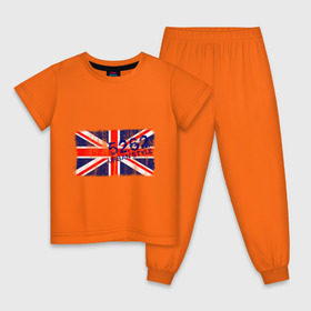 Детская пижама хлопок с принтом England Urban flag в Петрозаводске, 100% хлопок |  брюки и футболка прямого кроя, без карманов, на брюках мягкая резинка на поясе и по низу штанин
 | 5262 | england | gb | uk | urban style | англия | британия | британский флаг | великобритания | флаги