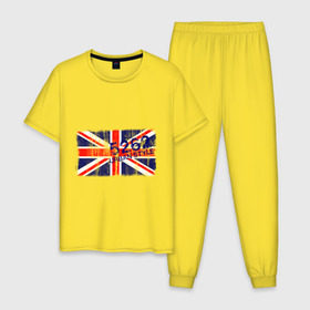 Мужская пижама хлопок с принтом England Urban flag в Петрозаводске, 100% хлопок | брюки и футболка прямого кроя, без карманов, на брюках мягкая резинка на поясе и по низу штанин
 | 5262 | england | gb | uk | urban style | англия | британия | британский флаг | великобритания | флаги