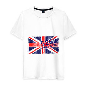 Мужская футболка хлопок с принтом England Urban flag в Петрозаводске, 100% хлопок | прямой крой, круглый вырез горловины, длина до линии бедер, слегка спущенное плечо. | 5262 | england | gb | uk | urban style | англия | британия | британский флаг | великобритания | флаги