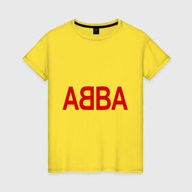Женская футболка хлопок с принтом ABBA в Петрозаводске, 100% хлопок | прямой крой, круглый вырез горловины, длина до линии бедер, слегка спущенное плечо | 70е | 80е | abba | абба | группа | квартет | музыка | музыкальные группы | поп музыка
