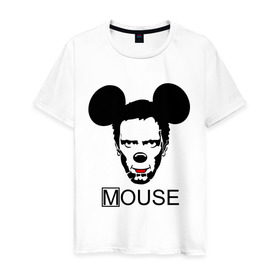 Мужская футболка хлопок с принтом House Mouse в Петрозаводске, 100% хлопок | прямой крой, круглый вырез горловины, длина до линии бедер, слегка спущенное плечо. | 