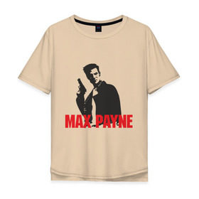 Мужская футболка хлопок Oversize с принтом Max Payne (2) в Петрозаводске, 100% хлопок | свободный крой, круглый ворот, “спинка” длиннее передней части | Тематика изображения на принте: max payne | shooter | макс пейн | стрелялка | шутер