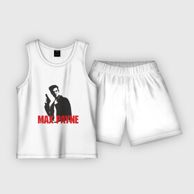 Детская пижама с шортами хлопок с принтом Max Payne (2) в Петрозаводске,  |  | max payne | shooter | макс пейн | стрелялка | шутер