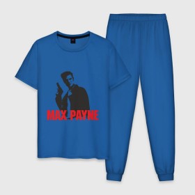 Мужская пижама хлопок с принтом Max Payne (2) в Петрозаводске, 100% хлопок | брюки и футболка прямого кроя, без карманов, на брюках мягкая резинка на поясе и по низу штанин
 | max payne | shooter | макс пейн | стрелялка | шутер
