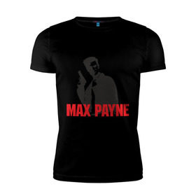 Мужская футболка премиум с принтом Max Payne (2) в Петрозаводске, 92% хлопок, 8% лайкра | приталенный силуэт, круглый вырез ворота, длина до линии бедра, короткий рукав | Тематика изображения на принте: max payne | shooter | макс пейн | стрелялка | шутер