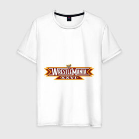 Мужская футболка хлопок с принтом WrestleMania (2) в Петрозаводске, 100% хлопок | прямой крой, круглый вырез горловины, длина до линии бедер, слегка спущенное плечо. | джон сина