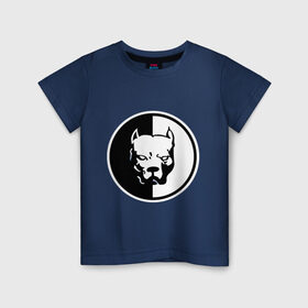 Детская футболка хлопок с принтом Pitbull (2) в Петрозаводске, 100% хлопок | круглый вырез горловины, полуприлегающий силуэт, длина до линии бедер | Тематика изображения на принте: pitbull | спартак
