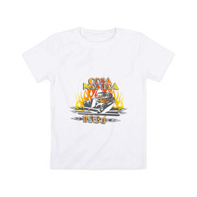 Детская футболка хлопок с принтом Cosa nostra в Петрозаводске, 100% хлопок | круглый вырез горловины, полуприлегающий силуэт, длина до линии бедер | 1934 | cosa nostra | гангстеры | коза ностра | мафия