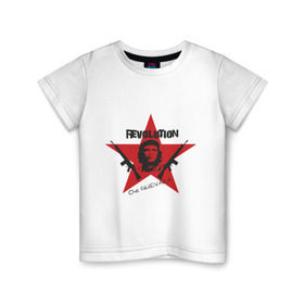 Детская футболка хлопок с принтом Che Guevara - revolution в Петрозаводске, 100% хлопок | круглый вырез горловины, полуприлегающий силуэт, длина до линии бедер | Тематика изображения на принте: че гевара