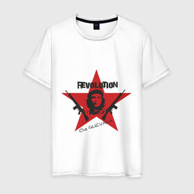 Мужская футболка хлопок с принтом Che Guevara - revolution в Петрозаводске, 100% хлопок | прямой крой, круглый вырез горловины, длина до линии бедер, слегка спущенное плечо. | Тематика изображения на принте: че гевара