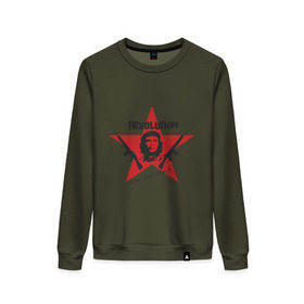 Женский свитшот хлопок с принтом Che Guevara - revolution в Петрозаводске, 100% хлопок | прямой крой, круглый вырез, на манжетах и по низу широкая трикотажная резинка  | Тематика изображения на принте: че гевара