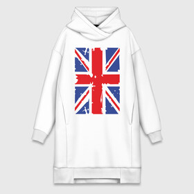 Платье-худи хлопок с принтом Британский флаг в Петрозаводске,  |  | great britain | uk | united kingdom | английский флаг | британский флаг | флаг uk | флаг англии | флаг британии | флаг великобритании