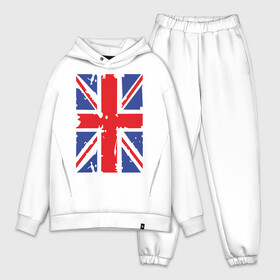Мужской костюм хлопок OVERSIZE с принтом Британский флаг в Петрозаводске,  |  | great britain | uk | united kingdom | английский флаг | британский флаг | флаг uk | флаг англии | флаг британии | флаг великобритании