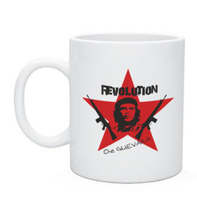 Кружка керамическая с принтом Che Guevara - revolution в Петрозаводске, керамика | объем — 330 мл, диаметр — 80 мм. Принт наносится на бока кружки, можно сделать два разных изображения | che guevara | revolution | гевара | звезда | куба | революция | че