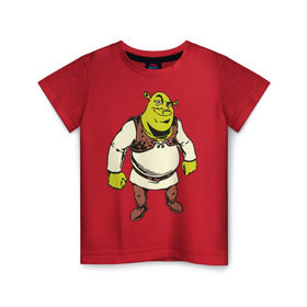 Детская футболка хлопок с принтом Shrek (3) в Петрозаводске, 100% хлопок | круглый вырез горловины, полуприлегающий силуэт, длина до линии бедер | shrek | шрек