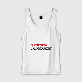 Женская майка хлопок с принтом Toyota Avensis в Петрозаводске, 95% хлопок, 5% эластан |  | avensis | toyota | toyota avensis | авенсис | тойота | тойота авенсис