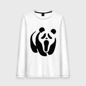 Мужской лонгслив хлопок с принтом Scream Panda в Петрозаводске, 100% хлопок |  | панда