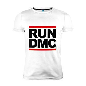 Мужская футболка премиум с принтом Run DMC в Петрозаводске, 92% хлопок, 8% лайкра | приталенный силуэт, круглый вырез ворота, длина до линии бедра, короткий рукав | dmc | gangsta | gansta | hip hop | hop | rap | run | рэп | рэпчина | хип | хип хоп | хипхоп | хоп