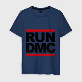 Мужская футболка хлопок с принтом Run DMC в Петрозаводске, 100% хлопок | прямой крой, круглый вырез горловины, длина до линии бедер, слегка спущенное плечо. | dmc | gangsta | gansta | hip hop | hop | rap | run | рэп | рэпчина | хип | хип хоп | хипхоп | хоп