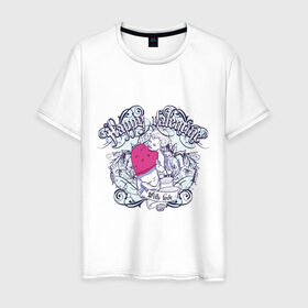 Мужская футболка хлопок с принтом День Святого Валентина в Петрозаводске, 100% хлопок | прямой крой, круглый вырез горловины, длина до линии бедер, слегка спущенное плечо. | валентина | валентинка | день | любовь | святого | сердечко | сердце