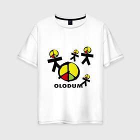 Женская футболка хлопок Oversize с принтом Olodum(1) в Петрозаводске, 100% хлопок | свободный крой, круглый ворот, спущенный рукав, длина до линии бедер
 | Тематика изображения на принте: бразилия