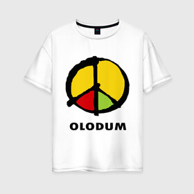 Женская футболка хлопок Oversize с принтом Olodum в Петрозаводске, 100% хлопок | свободный крой, круглый ворот, спущенный рукав, длина до линии бедер
 | бразилия