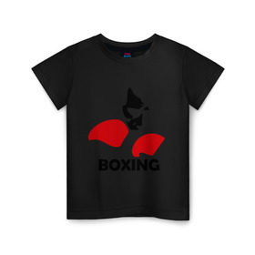 Детская футболка хлопок с принтом Russia boxing в Петрозаводске, 100% хлопок | круглый вырез горловины, полуприлегающий силуэт, длина до линии бедер | кикбоксинг