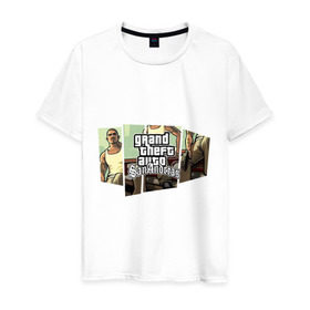 Мужская футболка хлопок с принтом Grand Theft Auto San Andreas (5) в Петрозаводске, 100% хлопок | прямой крой, круглый вырез горловины, длина до линии бедер, слегка спущенное плечо. | grand theft auto | gta | gta sa | san andreas | гта сан андреас