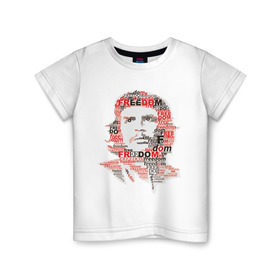 Детская футболка хлопок с принтом Che Guevara (3) в Петрозаводске, 100% хлопок | круглый вырез горловины, полуприлегающий силуэт, длина до линии бедер | гевара | куба | революция | свобода | че