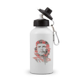 Бутылка спортивная с принтом Che Guevara (3) в Петрозаводске, металл | емкость — 500 мл, в комплекте две пластиковые крышки и карабин для крепления | Тематика изображения на принте: гевара | куба | революция | свобода | че