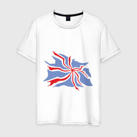 Мужская футболка хлопок с принтом Флаг Англии в Петрозаводске, 100% хлопок | прямой крой, круглый вырез горловины, длина до линии бедер, слегка спущенное плечо. | england | gb | uk | англия | британский флаг | великобритания | соединенное королевство | флаг
