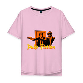 Мужская футболка хлопок Oversize с принтом Pulp Fiction в Петрозаводске, 100% хлопок | свободный крой, круглый ворот, “спинка” длиннее передней части | pulp fiction | криминальное чтиво