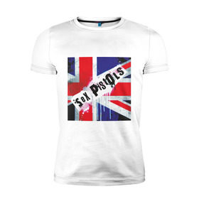 Мужская футболка премиум с принтом Sex Pistols (2) в Петрозаводске, 92% хлопок, 8% лайкра | приталенный силуэт, круглый вырез ворота, длина до линии бедра, короткий рукав | британский флаг