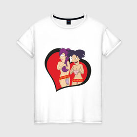 Женская футболка хлопок с принтом Futurama-censored в Петрозаводске, 100% хлопок | прямой крой, круглый вырез горловины, длина до линии бедер, слегка спущенное плечо | futurama | футурама