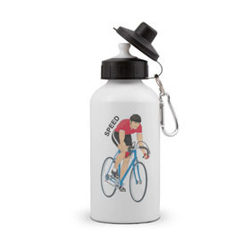 Бутылка спортивная с принтом BikeRace в Петрозаводске, металл | емкость — 500 мл, в комплекте две пластиковые крышки и карабин для крепления | bikerace | байкрейс | байкрейсинг | велик | вело | велогонки | велосипед | велосипедист | спортивный велосипед