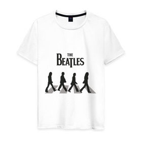 Мужская футболка хлопок с принтом The Beatles - Битлз в Петрозаводске, 100% хлопок | прямой крой, круглый вырез горловины, длина до линии бедер, слегка спущенное плечо. | beatles | lennon | битлз | битлс | битлы | леннон