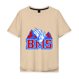 Мужская футболка хлопок Oversize с принтом Blue Mountain State в Петрозаводске, 100% хлопок | свободный крой, круглый ворот, “спинка” длиннее передней части | blue mountain state | bms