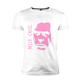 Мужская футболка премиум с принтом Nick Cave в Петрозаводске, 92% хлопок, 8% лайкра | приталенный силуэт, круглый вырез ворота, длина до линии бедра, короткий рукав | Тематика изображения на принте: 