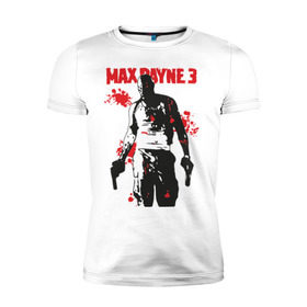 Мужская футболка премиум с принтом Max Payne (3) в Петрозаводске, 92% хлопок, 8% лайкра | приталенный силуэт, круглый вырез ворота, длина до линии бедра, короткий рукав | max | max payne | payne | макс | макс пейн | пейн